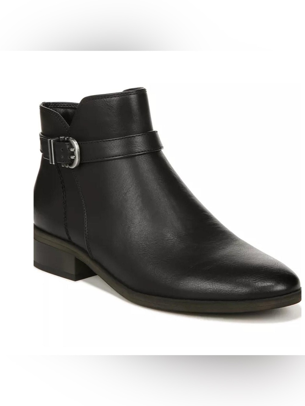 Naturalizer Soul Rosaline Black Ankle Boots Buckle Zip Womens size 9